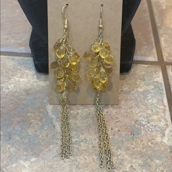 Jewelry - 💐5/25 long tassel faceted glass bead dangle